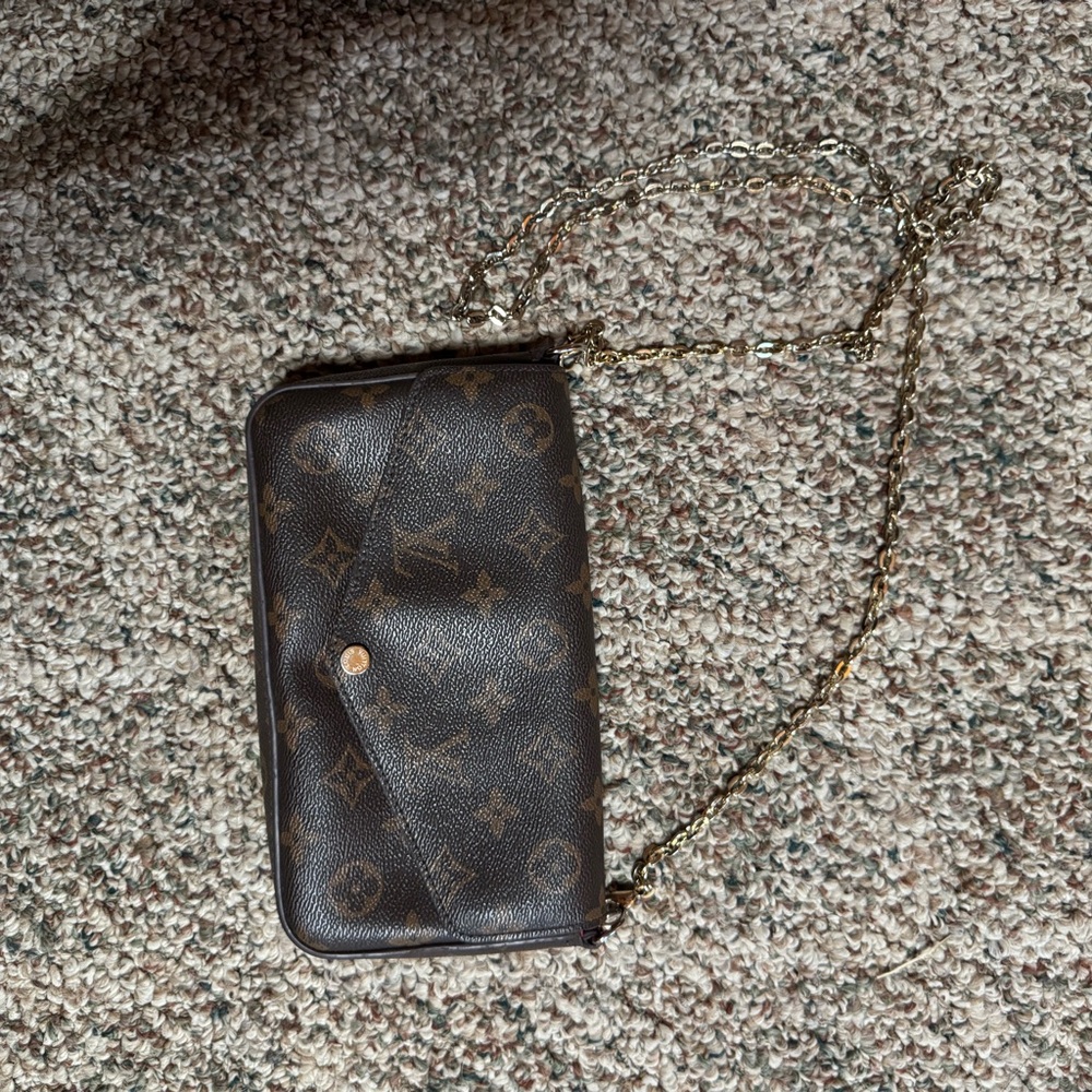 Designer Inspired Monogram Clutch Crossbody